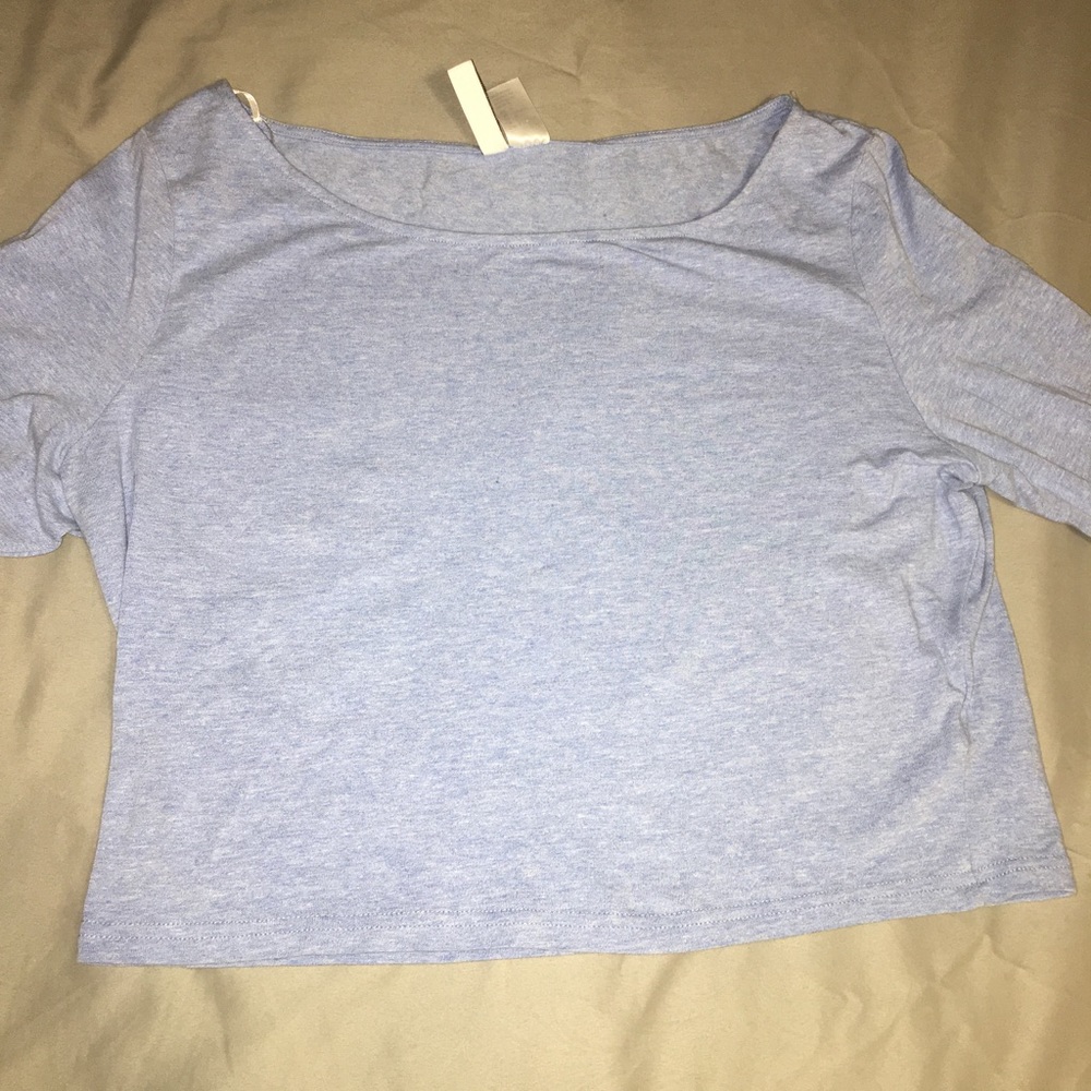 Periwinkle long sleeve crop top